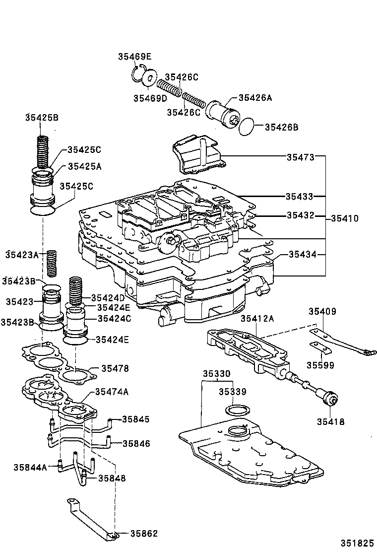 35432-32100 PLATE, VALVE BODY, NO.1 product image