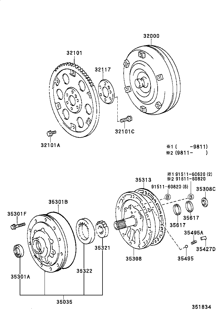 32101-65010 GEAR SUB-ASSY, DRIVE PLATE & RING product image