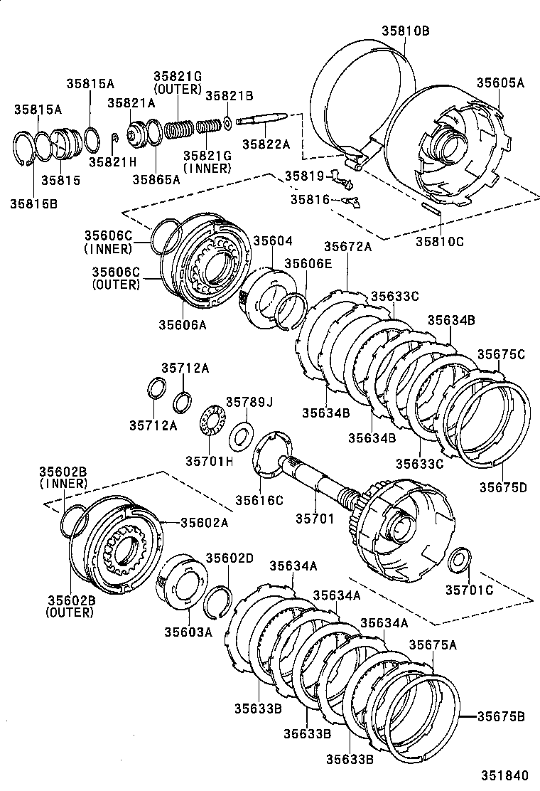 35605-17020 DRUM SUB-ASSY, DIRECT CLUTCH product image