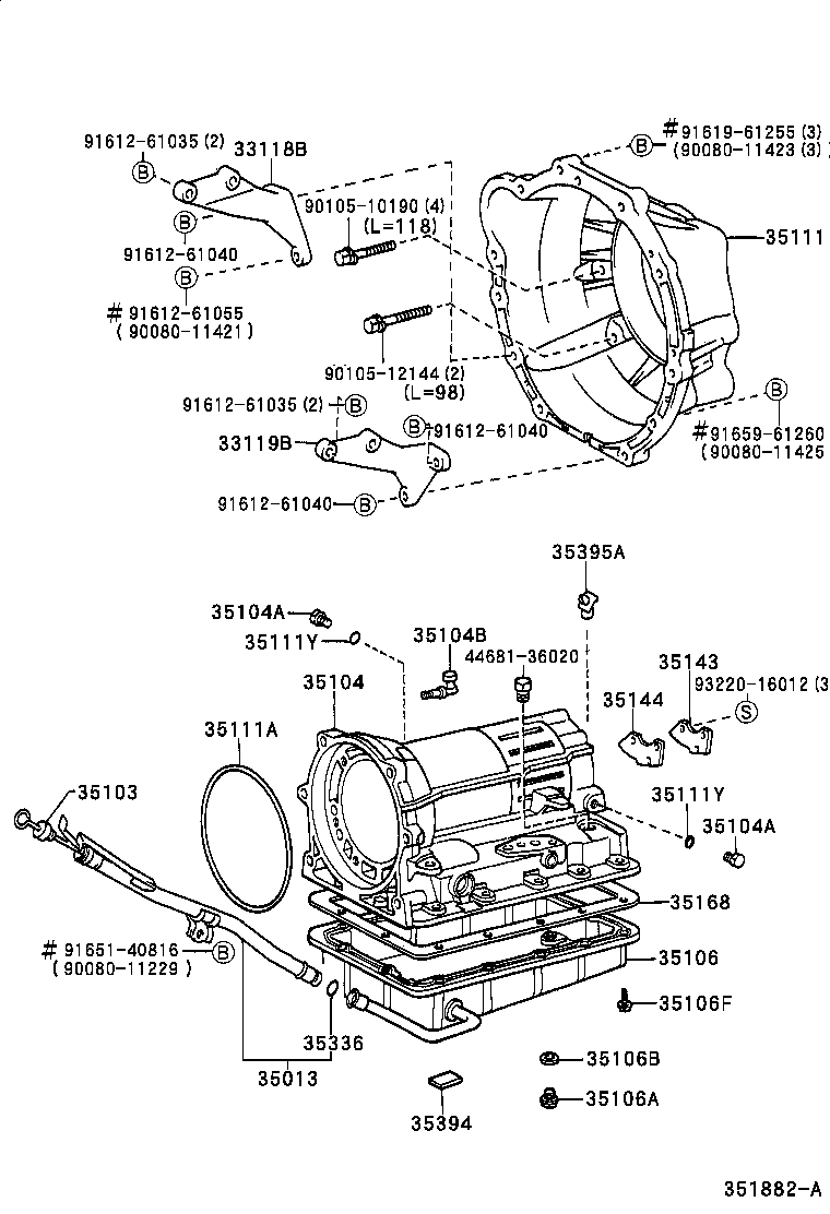 Toyota 35013-35320 TUBE SUB-ASSY, TRANSMISSION OIL FILLER