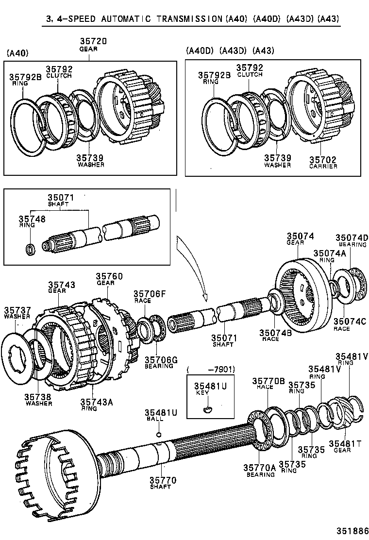 35708-30020 SHAFT SUB-ASSY, PLANETARY INTERMEDIATE product image