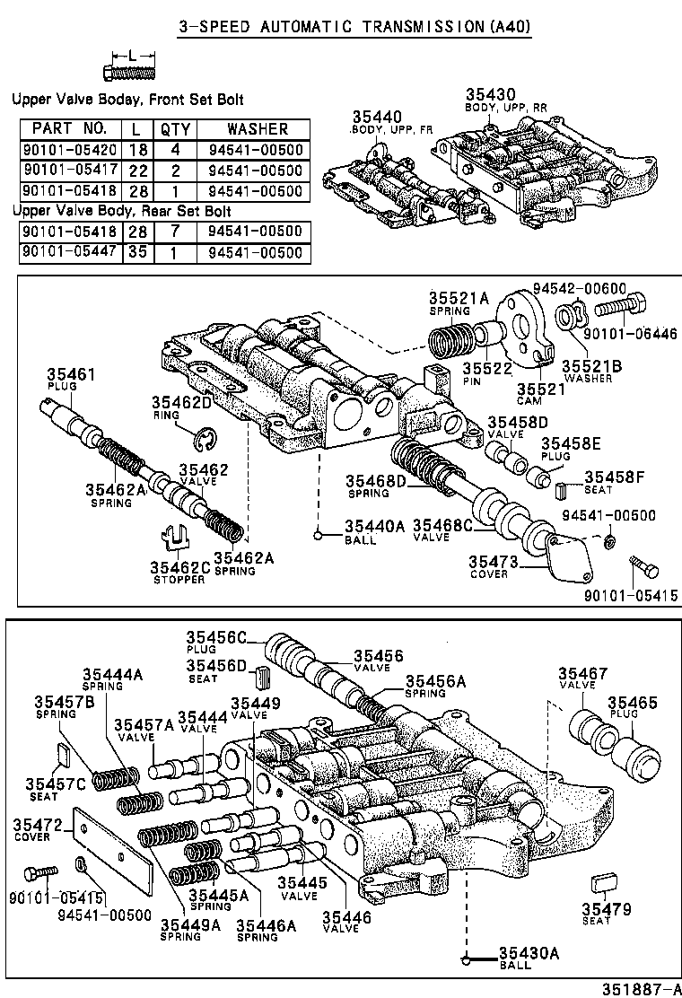 Toyota 35418-22010 VALVE, MANUAL