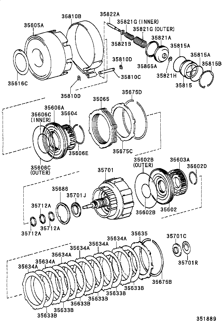 35602-30080 PISTON SUB-ASSY, FRONT CLUTCH product image