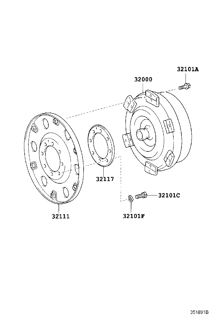 32111-37023 PLATE, PUMP IMPELLER DRIVE product image
