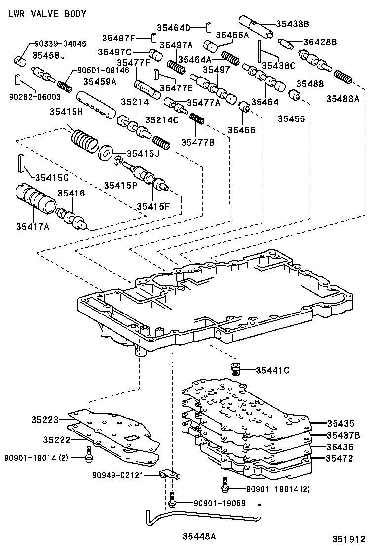 35261-60010 CYLINDER, THROTTLE PRESSURE ACCUMULATOR product image