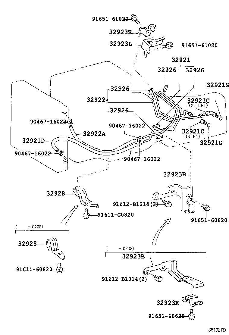 32921-27150 TUBE, OIL COOLER INLET, NO.1 product image