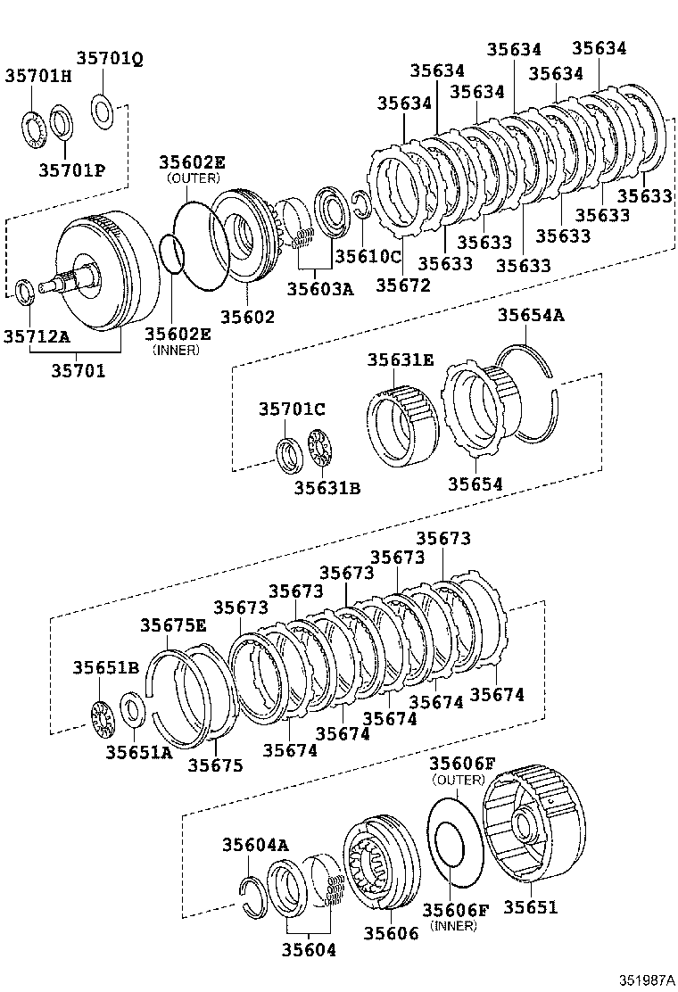35603-25010 SPRING SUB-ASSY, FORWARD CLUTCH RETURN product image
