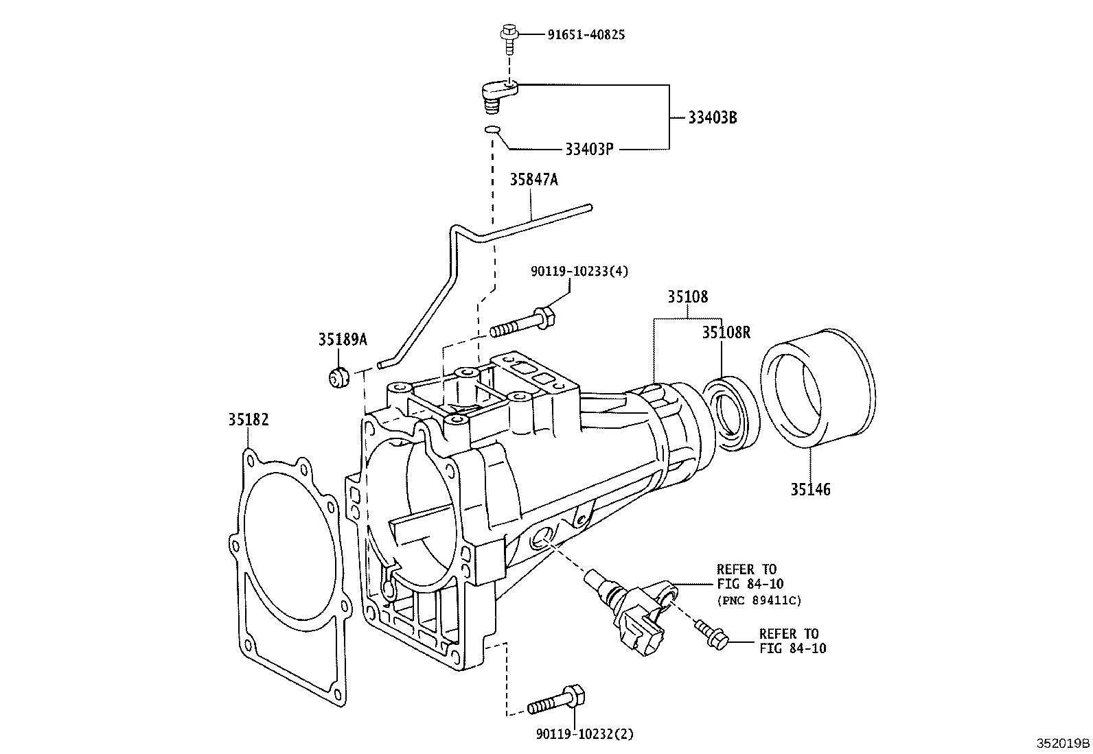 35108-26040 HOUSING SUB-ASSY, EXTENSION (ATM) product image