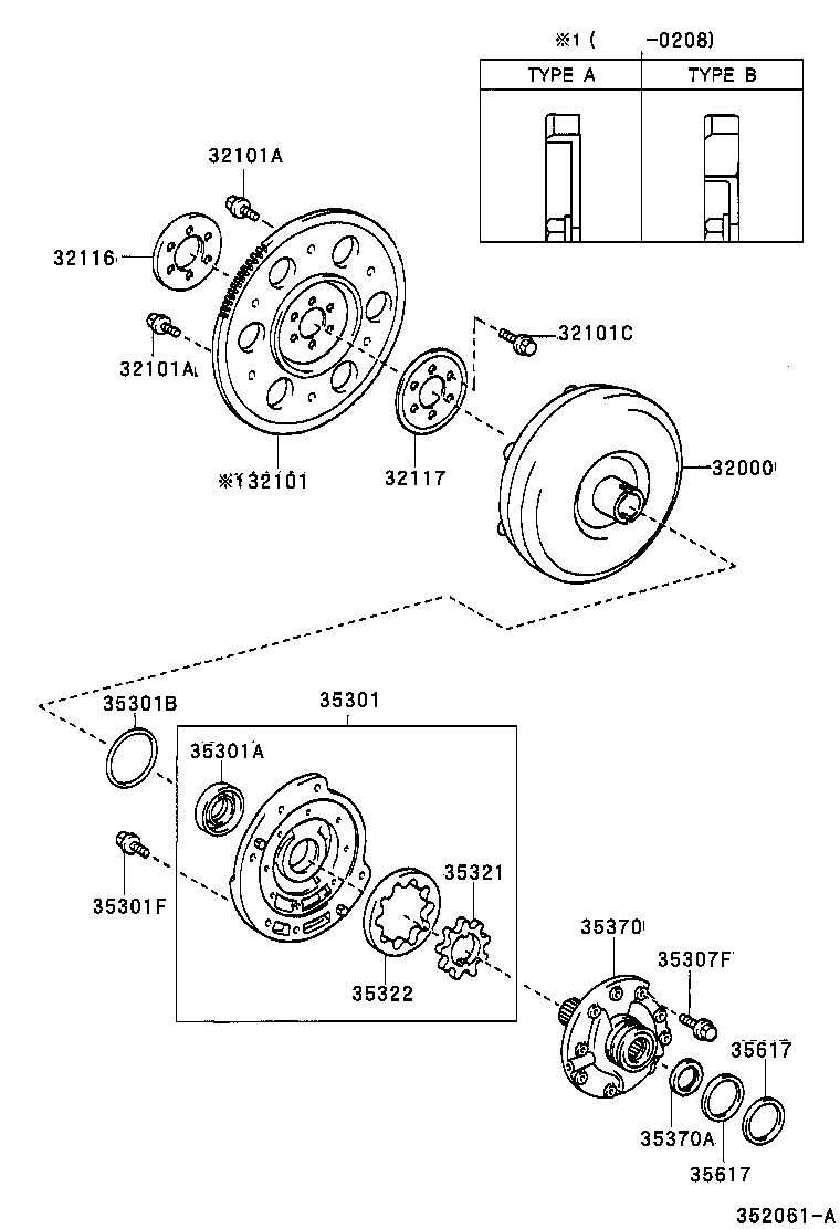32111-52040 GEAR SUB-ASSY, DRIVE PLATE & RING product image