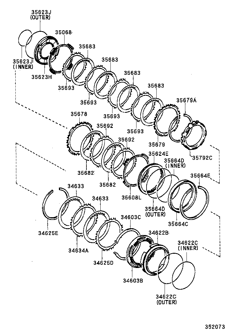 35792-52020 CLUTCH, 1 WAY, NO.2 product image