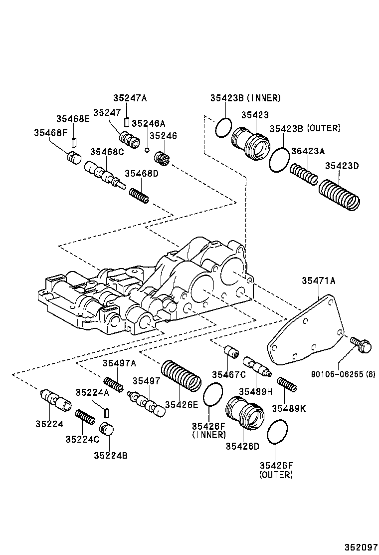 35410-52051 BODY ASSY, TRANSMISSION VALVE product image