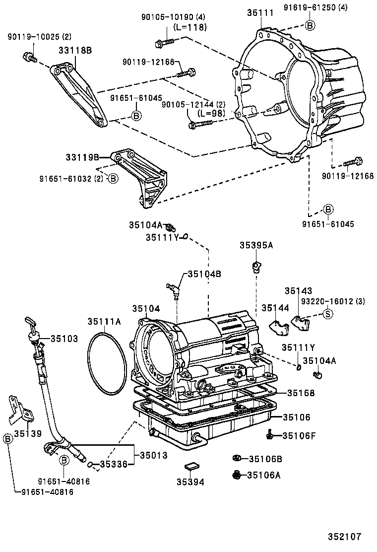 35013-35330 TUBE SUB-ASSY, TRANSMISSION OIL FILLER product image