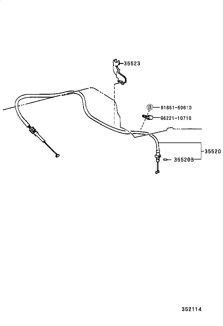 35520-26040 CABLE ASSY, THROTTLE product image