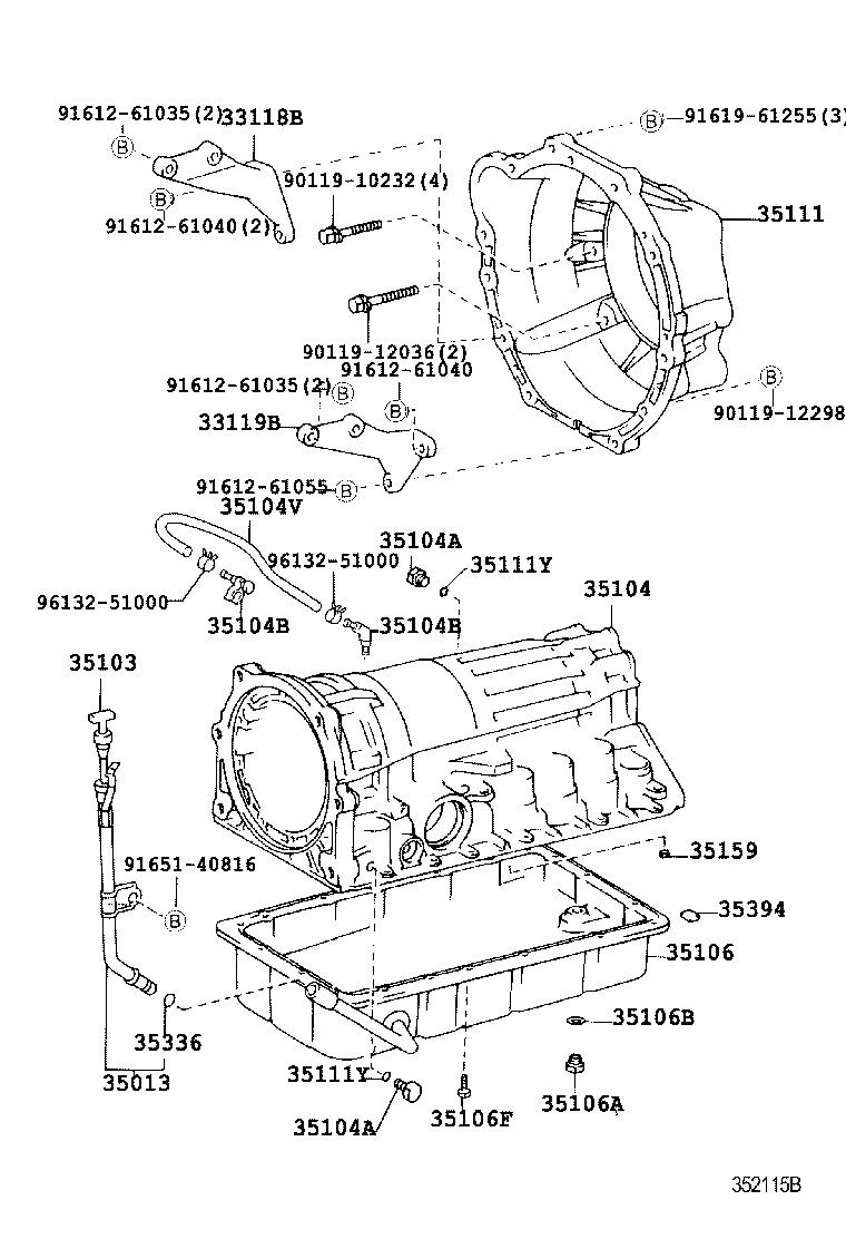 35103-35380 GAGE SUB-ASSY, TRANSMISSION OIL LEVEL product image