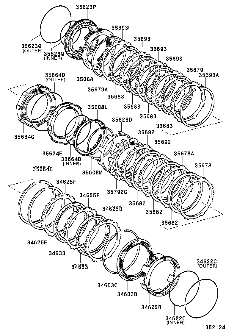 35623-48010 PISTON, 1ST & REVERSE BRAKE product image
