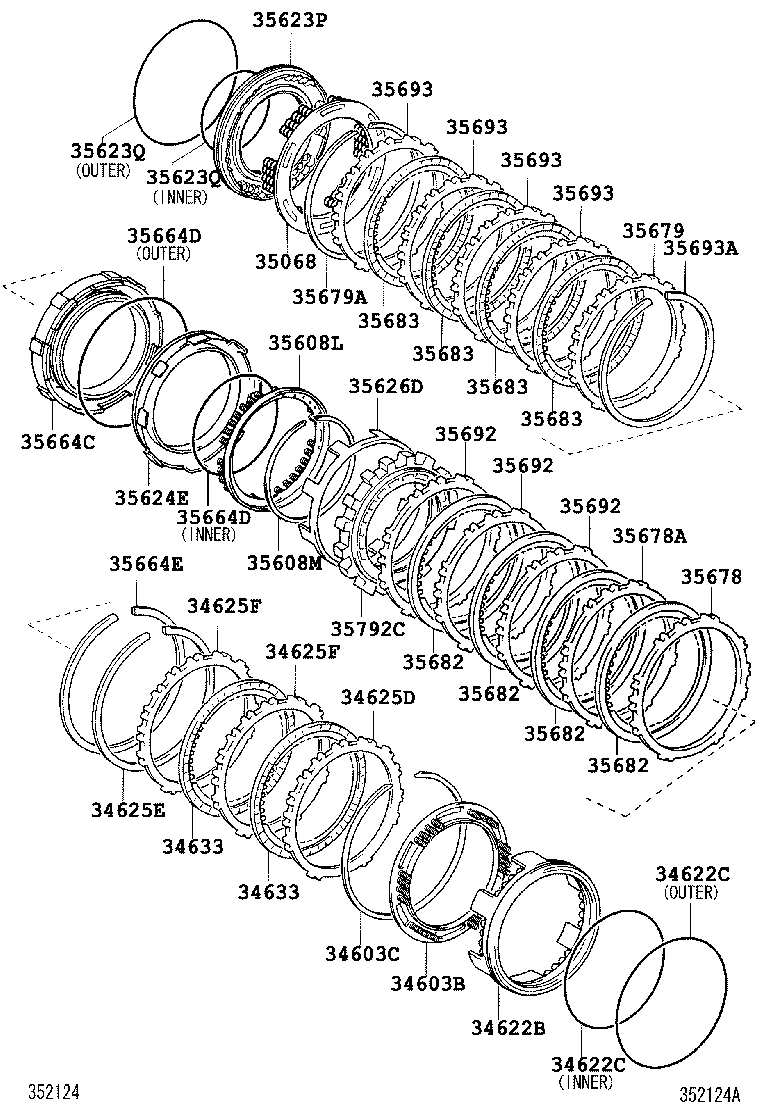 35692-28010 PLATE, CLUTCH (FOR 1ST & REVERSE BRAKE) product image