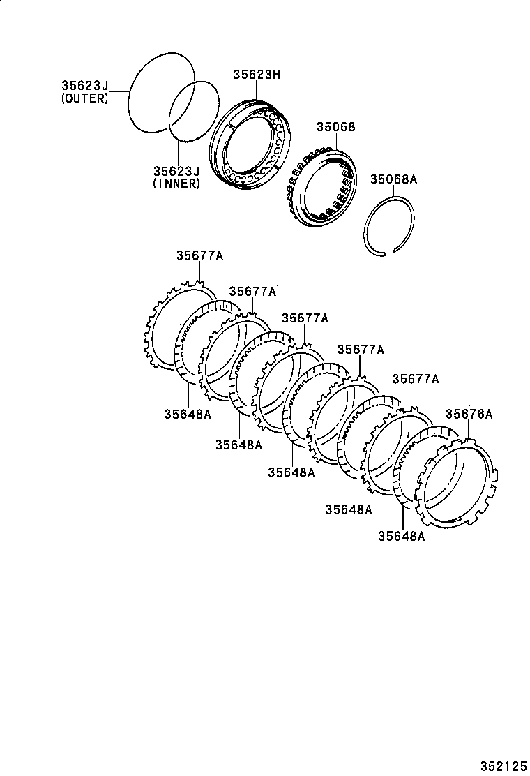 35623-48010 PISTON, 1ST & REVERSE BRAKE product image