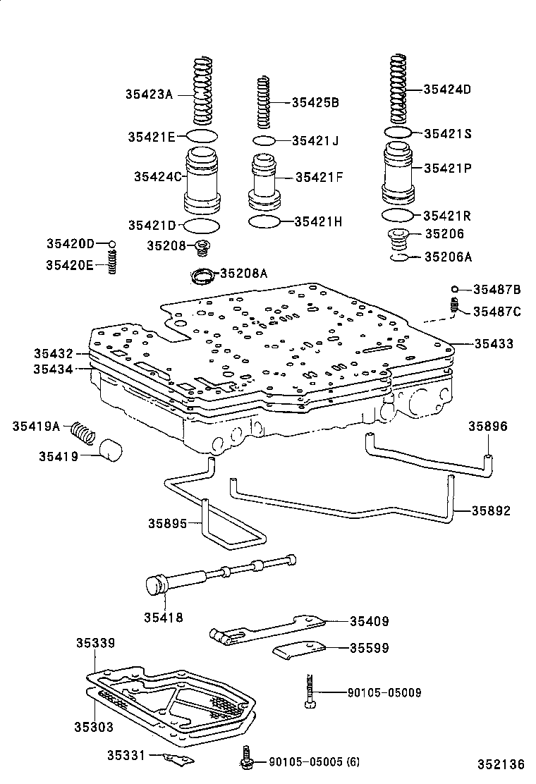 35481-24010 CLAMP, VALVE BODY WIRE HARNESS product image