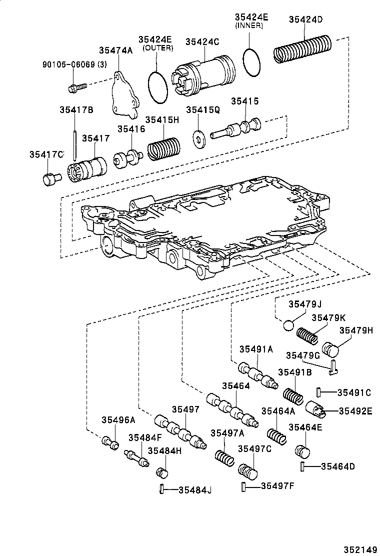 35410-52051 BODY ASSY, TRANSMISSION VALVE product image