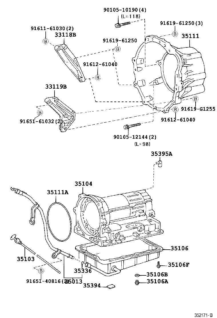 35103-26160 GAGE SUB-ASSY, TRANSMISSION OIL LEVEL product image