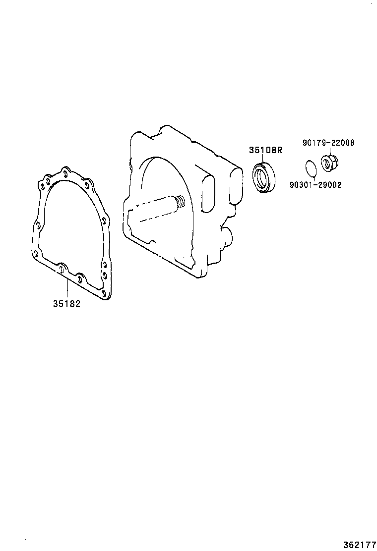 90311-46005 SEAL, OIL (FOR AUTOMATIC TRANSMISSION EXTENSION HOUSING) product image