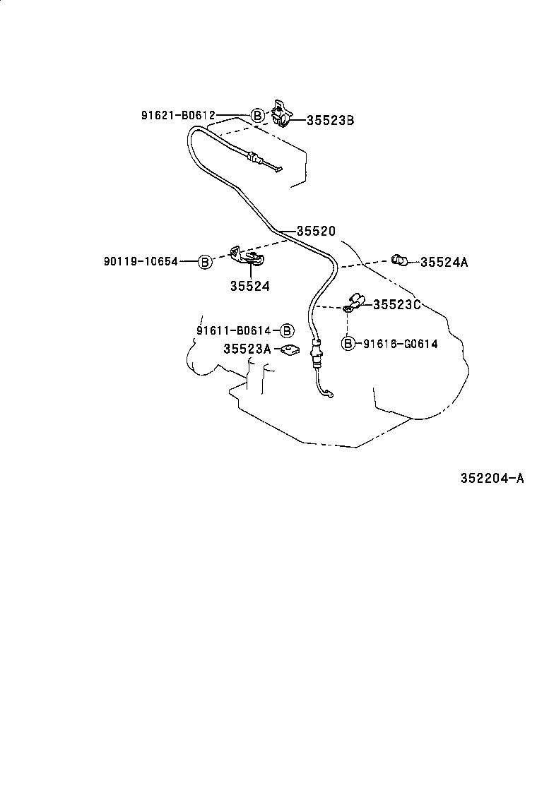 35520-21070 CABLE ASSY, THROTTLE product image