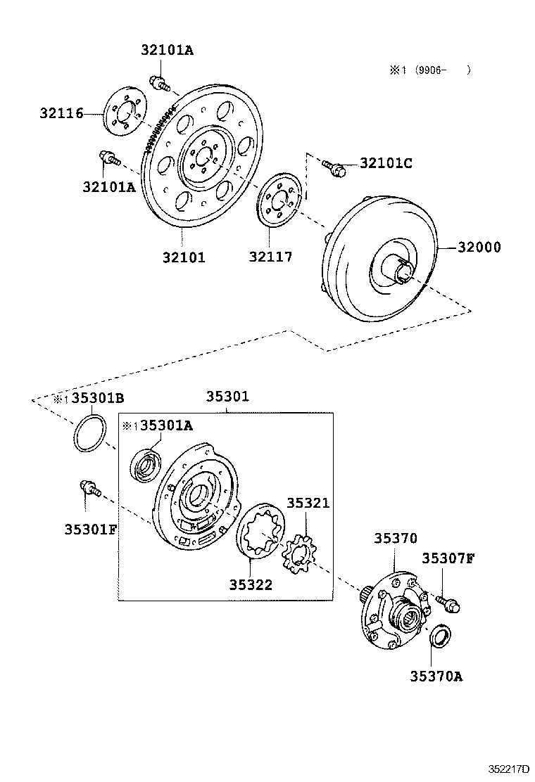 32101-52010 GEAR SUB-ASSY, DRIVE PLATE & RING product image