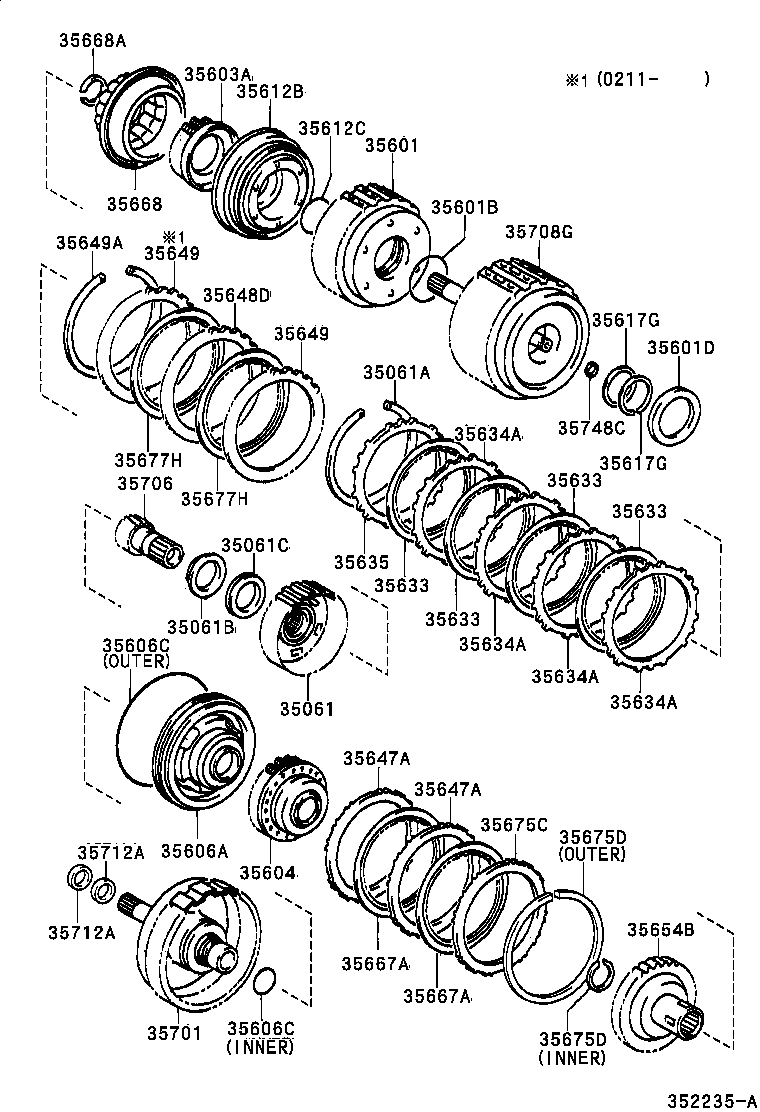 35617-52030 RING, CLUTCH DRUM OIL SEAL product image