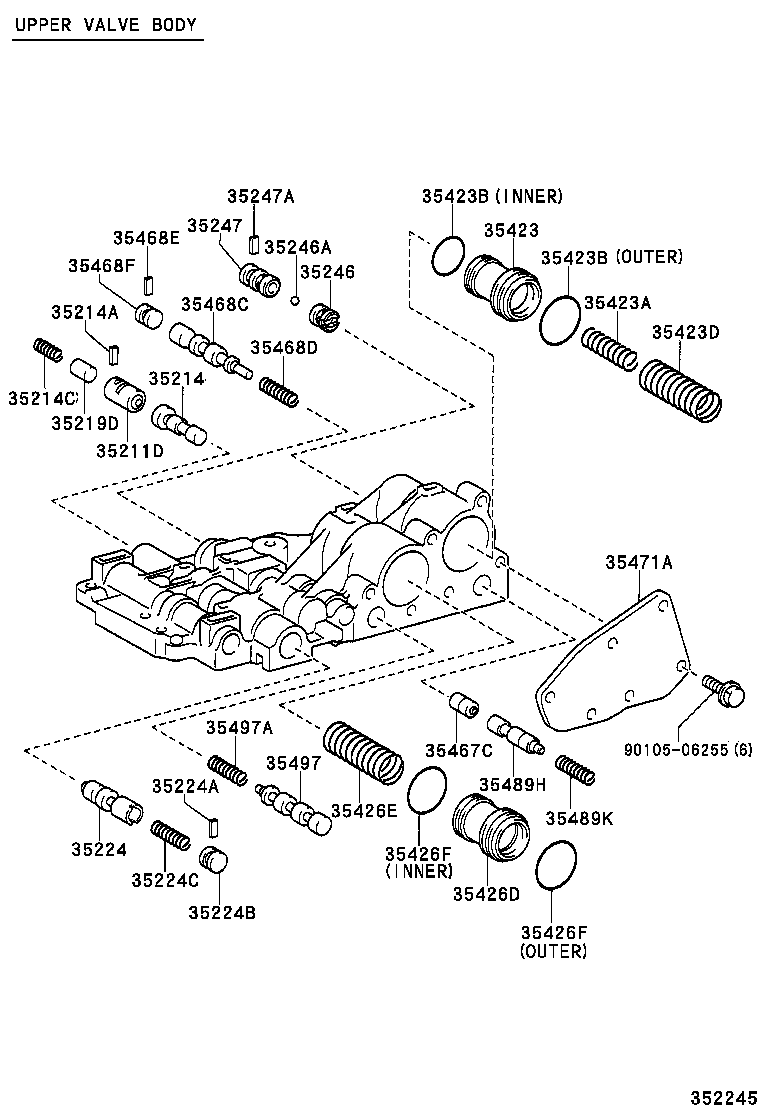 35432-52060 PLATE, VALVE BODY, NO.1 product image