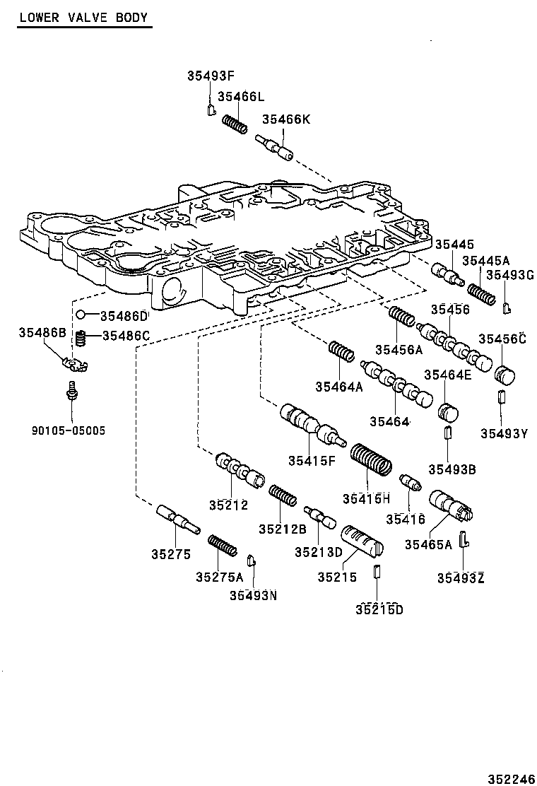 35432-52060 PLATE, VALVE BODY, NO.1 product image