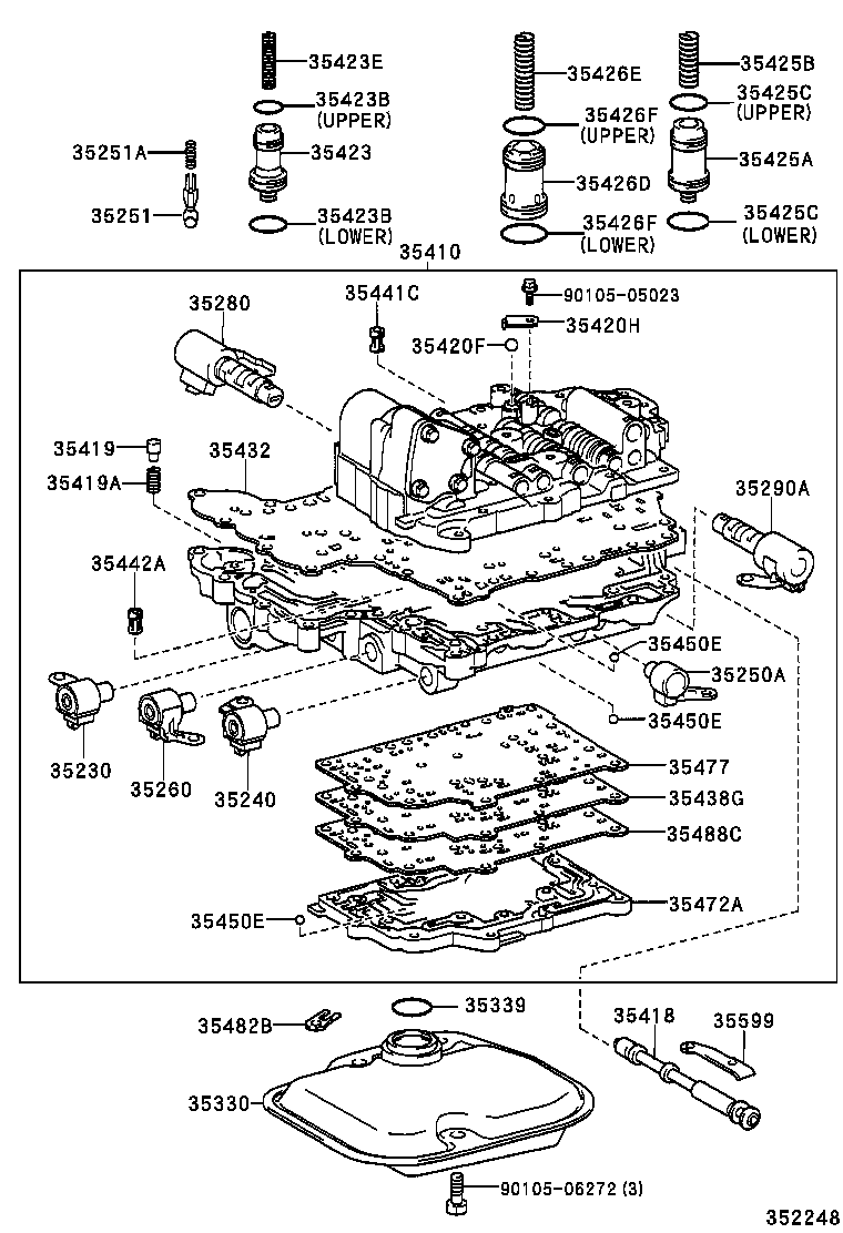 35432-52060 PLATE, VALVE BODY, NO.1 product image