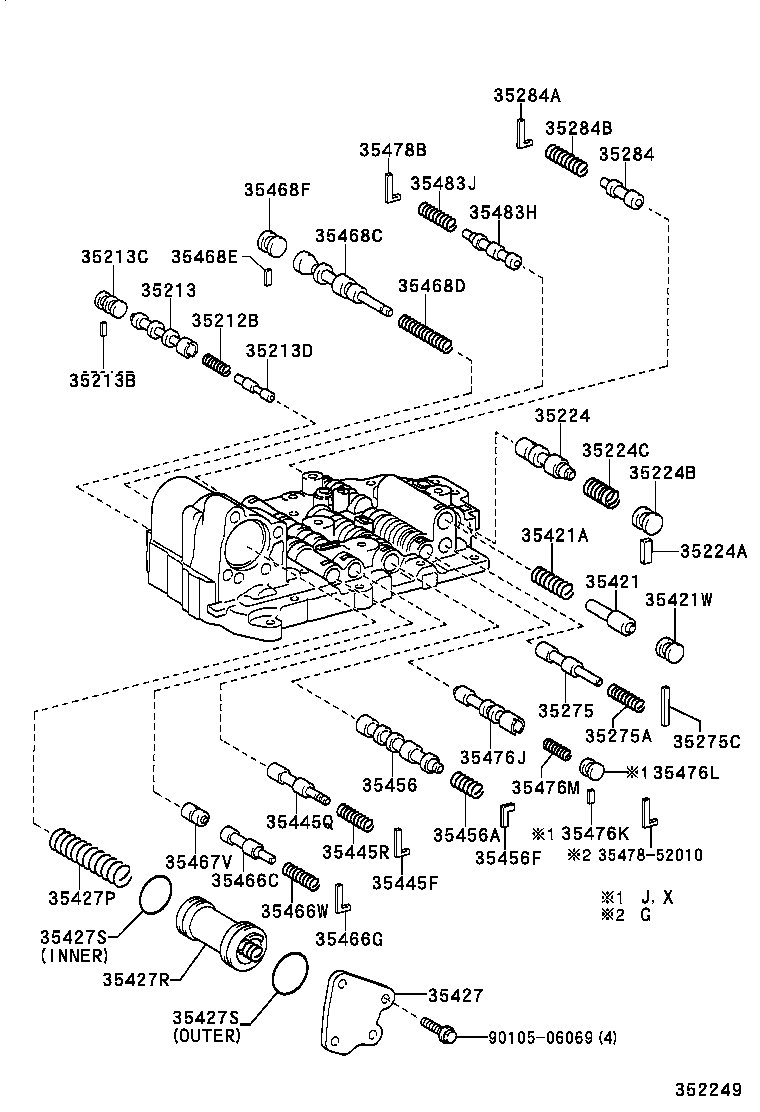 35432-52060 PLATE, VALVE BODY, NO.1 product image
