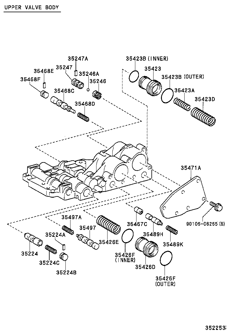 35209-52010 SPRING SUB-ASSY, C-2 ACCUMULATOR product image
