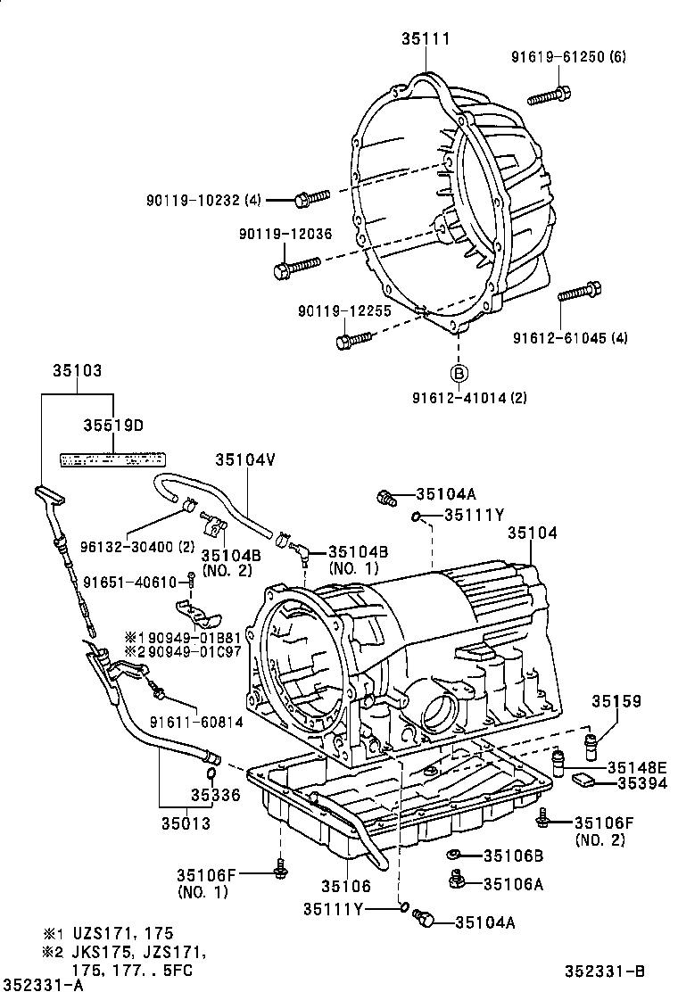35013-30570 TUBE SUB-ASSY, TRANSMISSION OIL FILLER product image