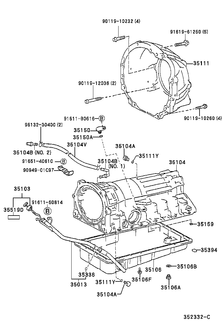 35013-30570 TUBE SUB-ASSY, TRANSMISSION OIL FILLER product image