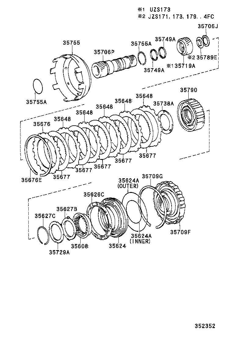 35067-30030 DISC SET, 3RD BRAKE, NO.2 product image