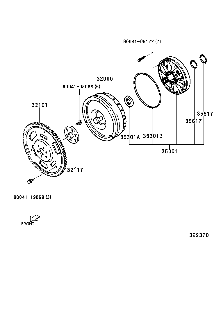 32113-87401 SPACER, DRIVE PLATE, REAR product image