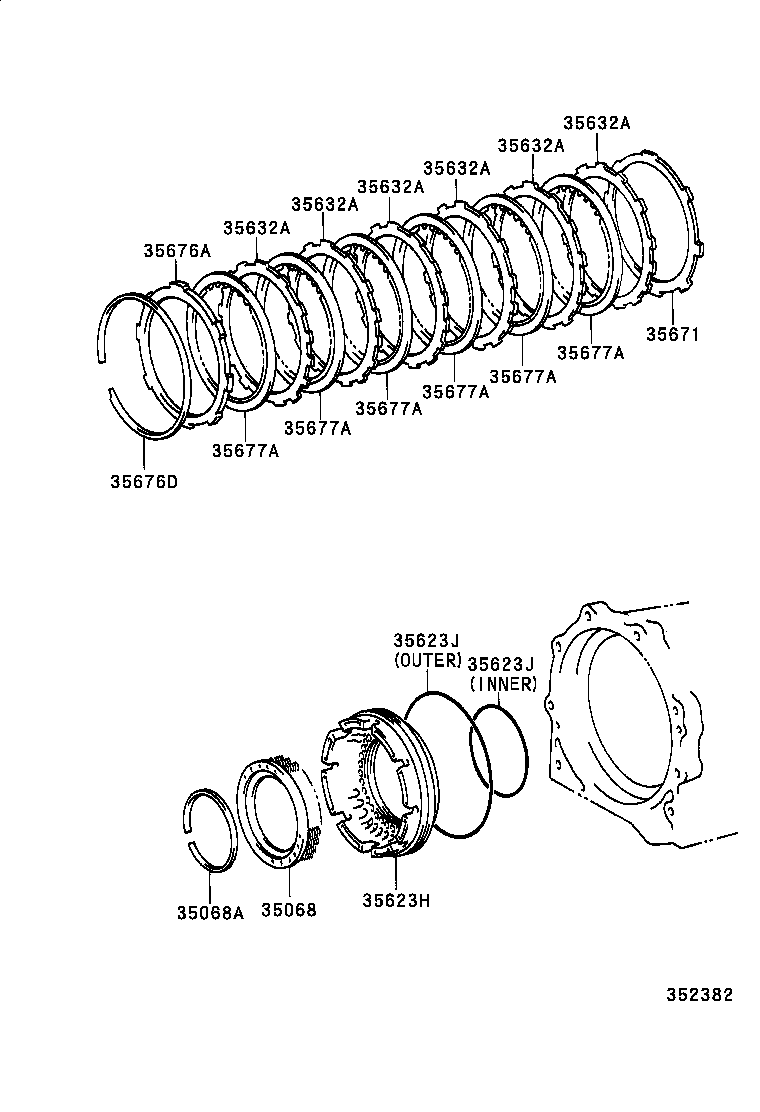 35632-60031 PLATE, BRAKE (FOR 1ST & REVERSE BRAKE) product image