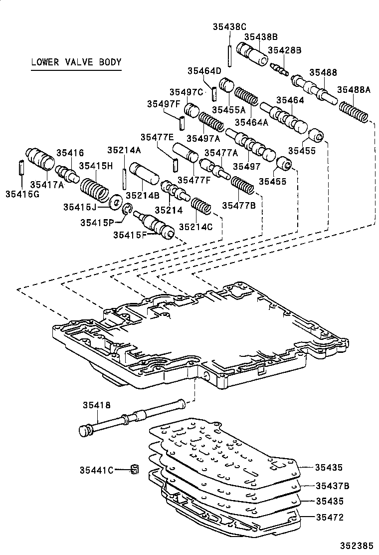 90501-34009 SPRING, COMPRESSION (FOR C-2 ACCUMULATOR PISTON) product image
