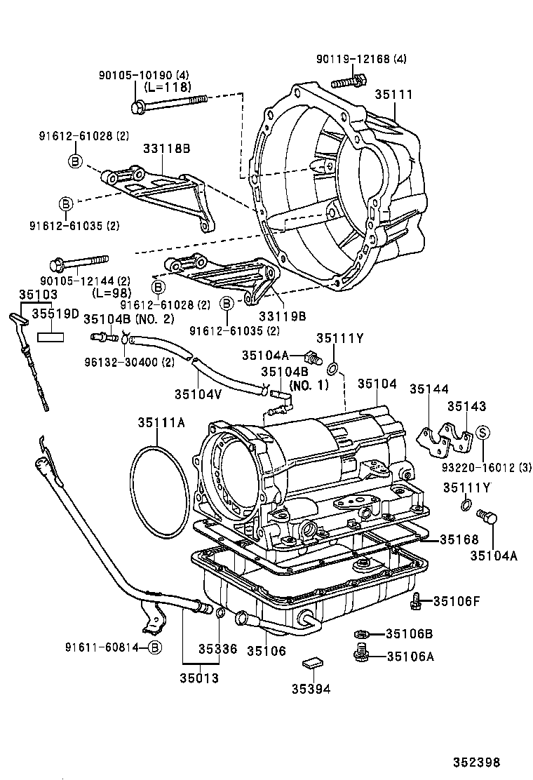 35013-30570 TUBE SUB-ASSY, TRANSMISSION OIL FILLER product image