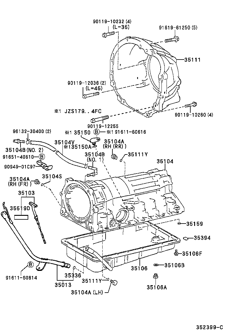 35013-30570 TUBE SUB-ASSY, TRANSMISSION OIL FILLER product image