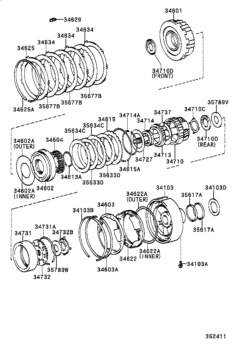 34710-30091 GEAR ASSY, OVERDRIVE PLANETARY product image