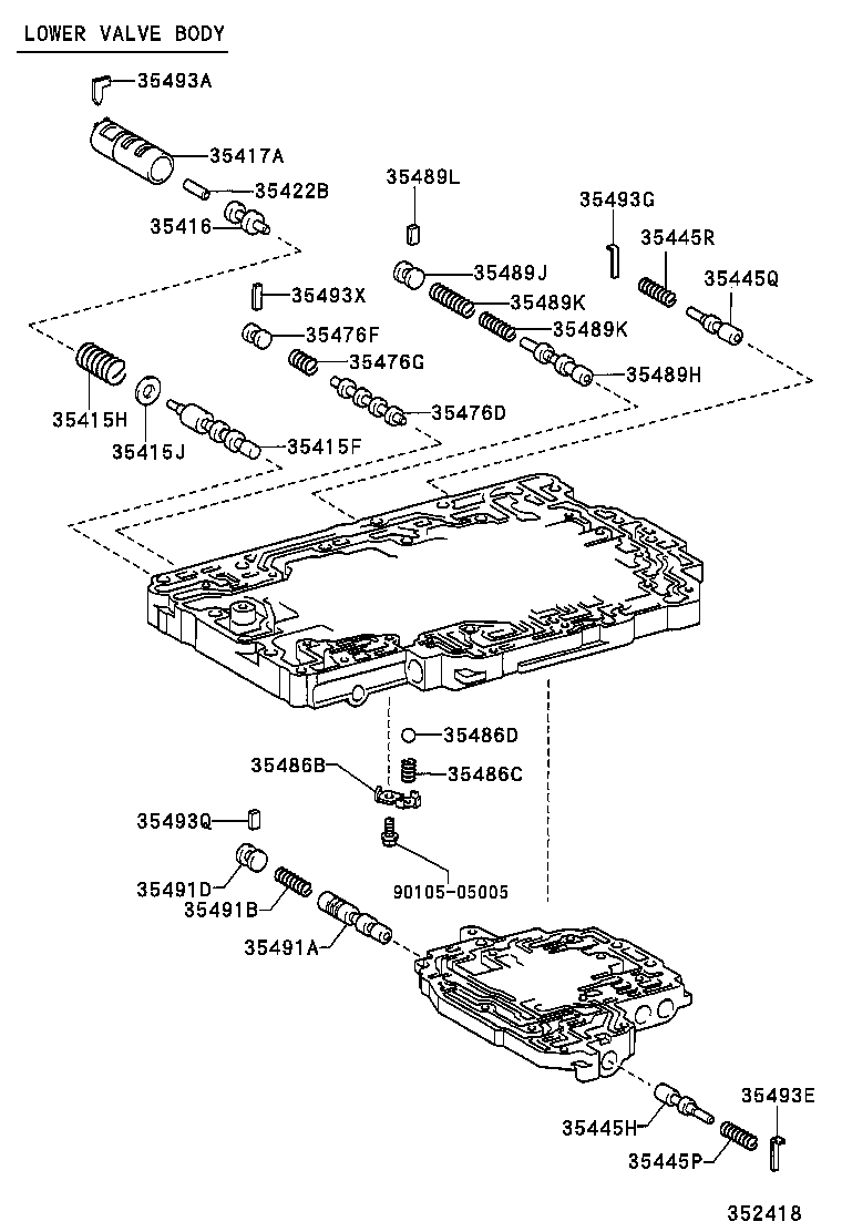 35432-30610 PLATE, VALVE BODY, NO.1 product image