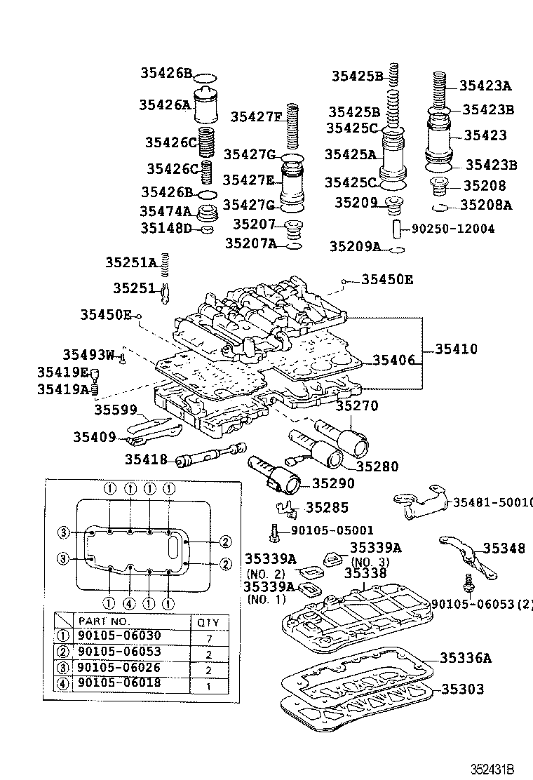 35432-30610 PLATE, VALVE BODY, NO.1 product image