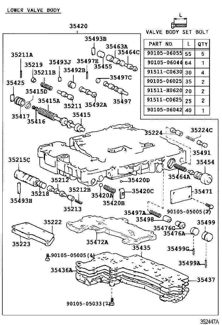 35432-26050 PLATE, VALVE BODY, NO.1 product image