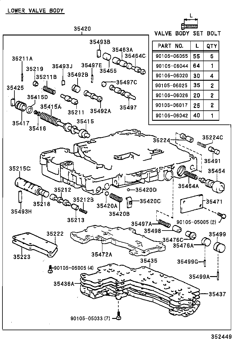 35409-30030 SPRING SUB-ASSY, MANUAL DETENT product image