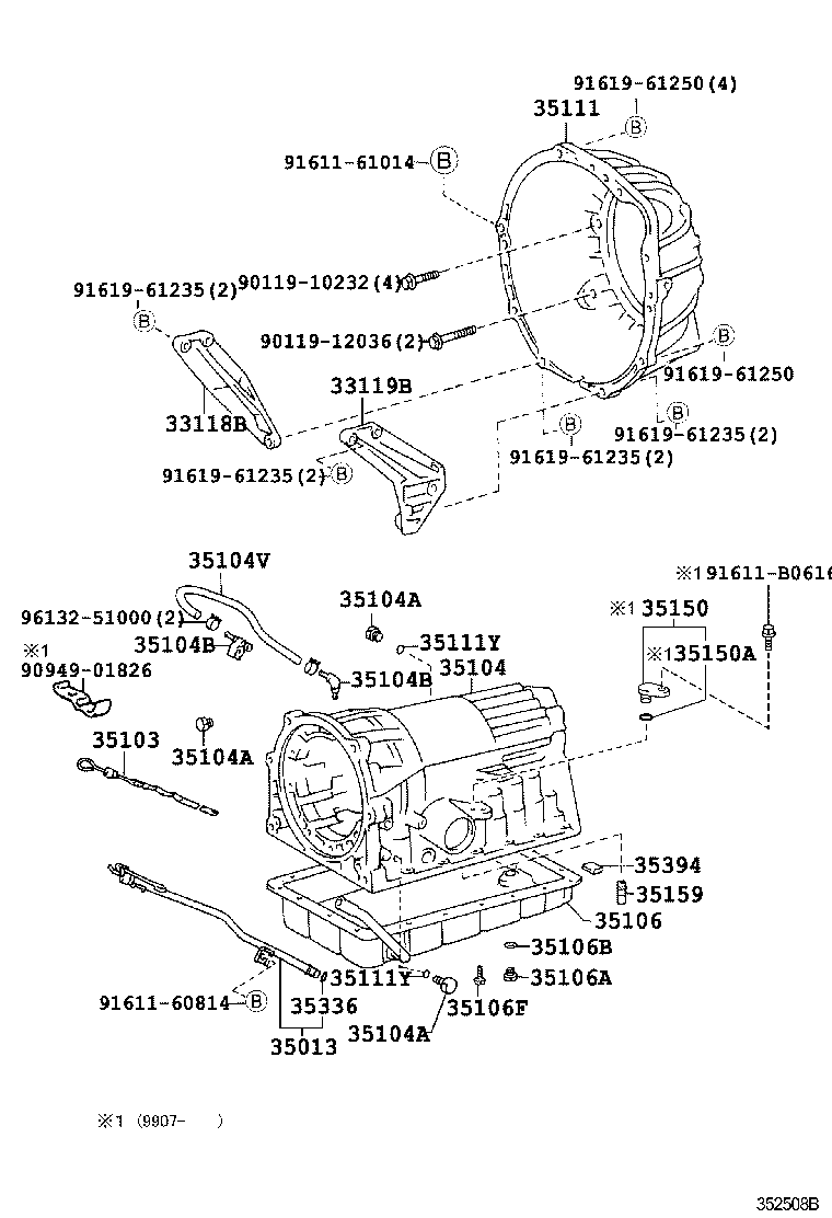 35013-26270 TUBE SUB-ASSY, TRANSMISSION OIL FILLER product image