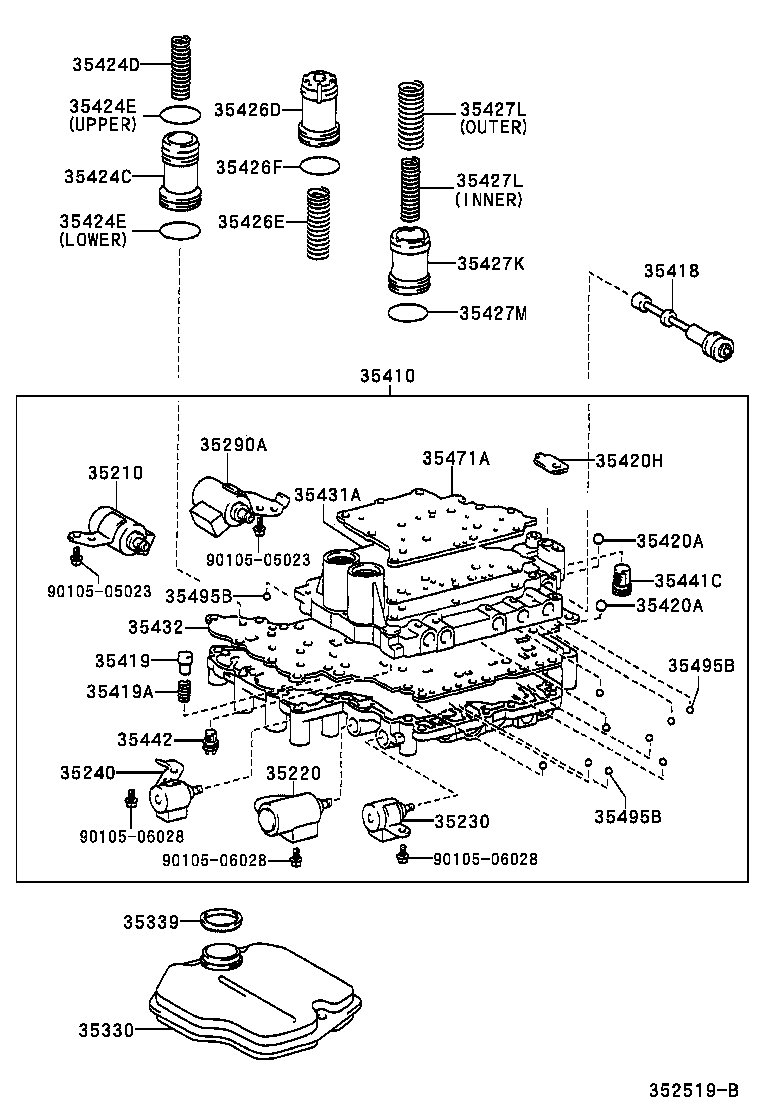 Toyota 35410-42050 BODY ASSY, TRANSMISSION VALVE