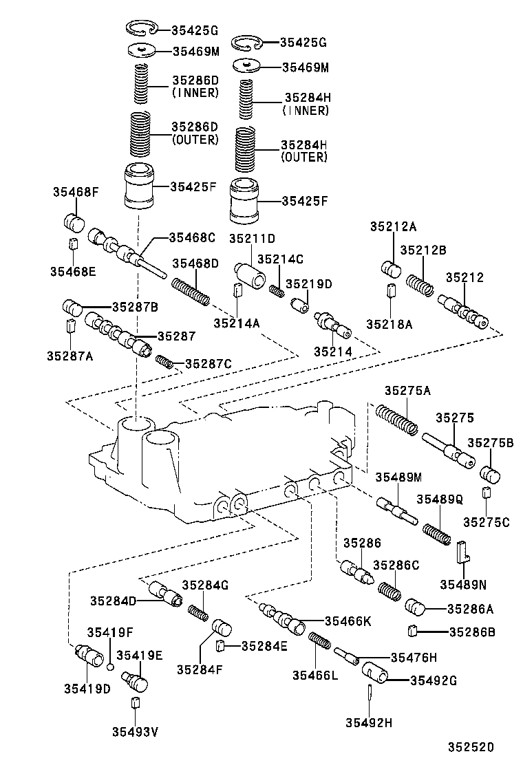 35219-28010 PLUNGER, LOCK UP CONTROL VALVE product image