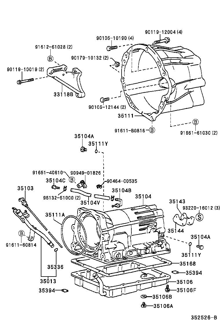 35013-38020 TUBE SUB-ASSY, TRANSMISSION OIL FILLER product image